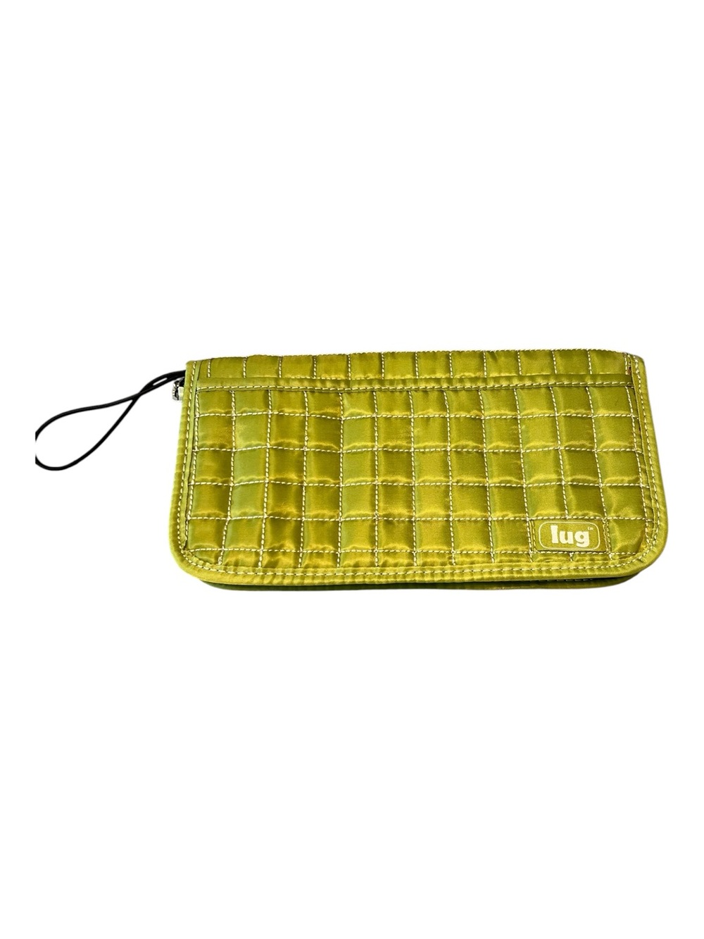 lug Quilted Zip Wristlet Organizer in Lime